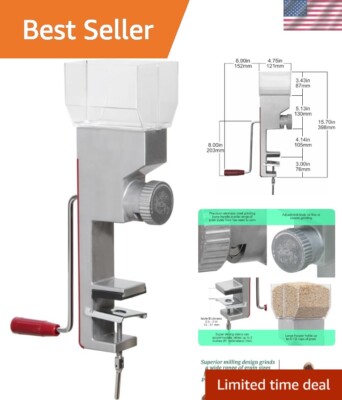 Versatile Grain Mill with Durable Metal Burrs - Versatile & Efficient Grinding