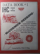 IHC McCormick Deering Tractor 1900-1940 Sales Advertising Data Catalog no.1 IH