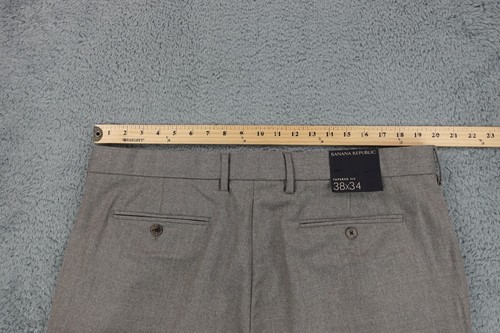 Banana Republic Vitale Barberis Dress Pants Mens 38x34 Brown Tapered Wool NEW - Picture 12 of 20