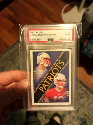 Tom Brady 2000 Fleer Tradition Rookie Card RC PSA 9 