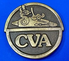 Vintage Connecticut Valley Arms Cva Mountain Rifle Gun Collectors Belt Buckle