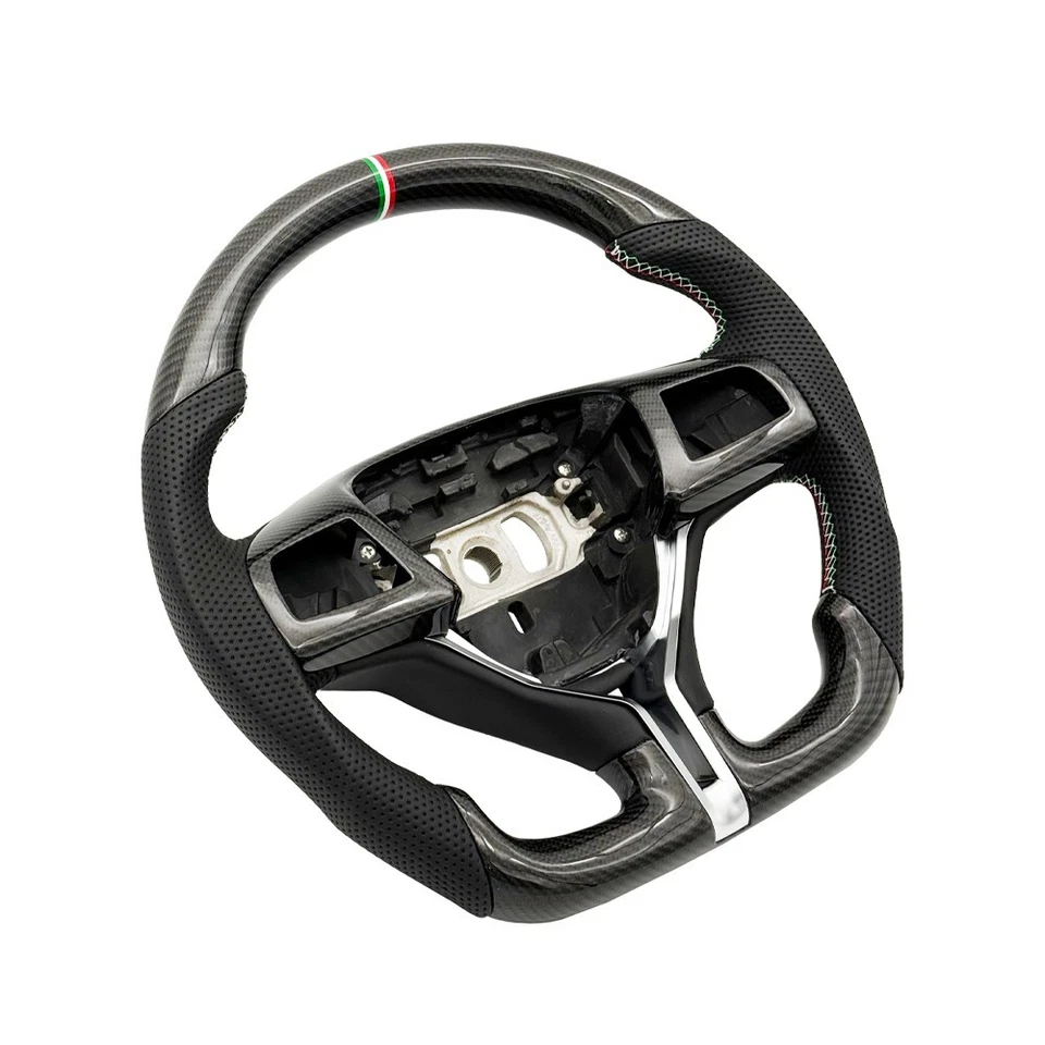 Volante tricolor de fibra de carbono REVESOL para 16-24 Maserati Levante / Ghibli Foto 2 de 4