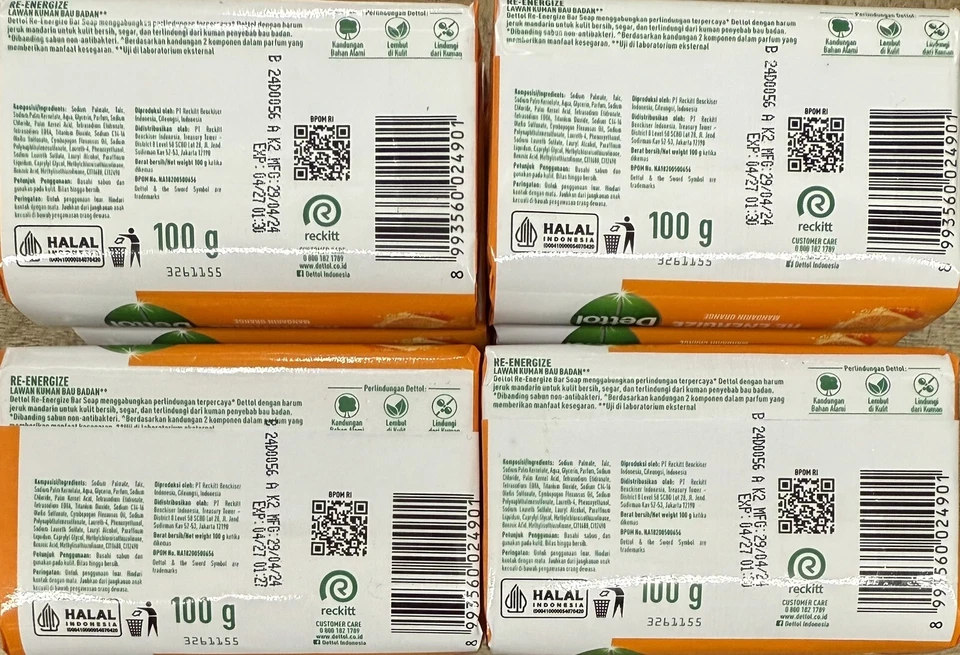 Jabón en barra Dettol Re-Energize 12 piezas, 100 gm envío gratuito Foto 2 de 3