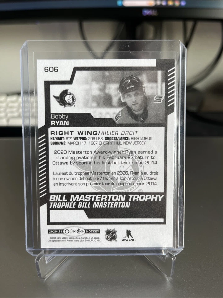 2020-21 Upper Deck Series 2 O-Pee-Chee Update - Award Winners #606 Bobby Ryan - Image 2 of 2
