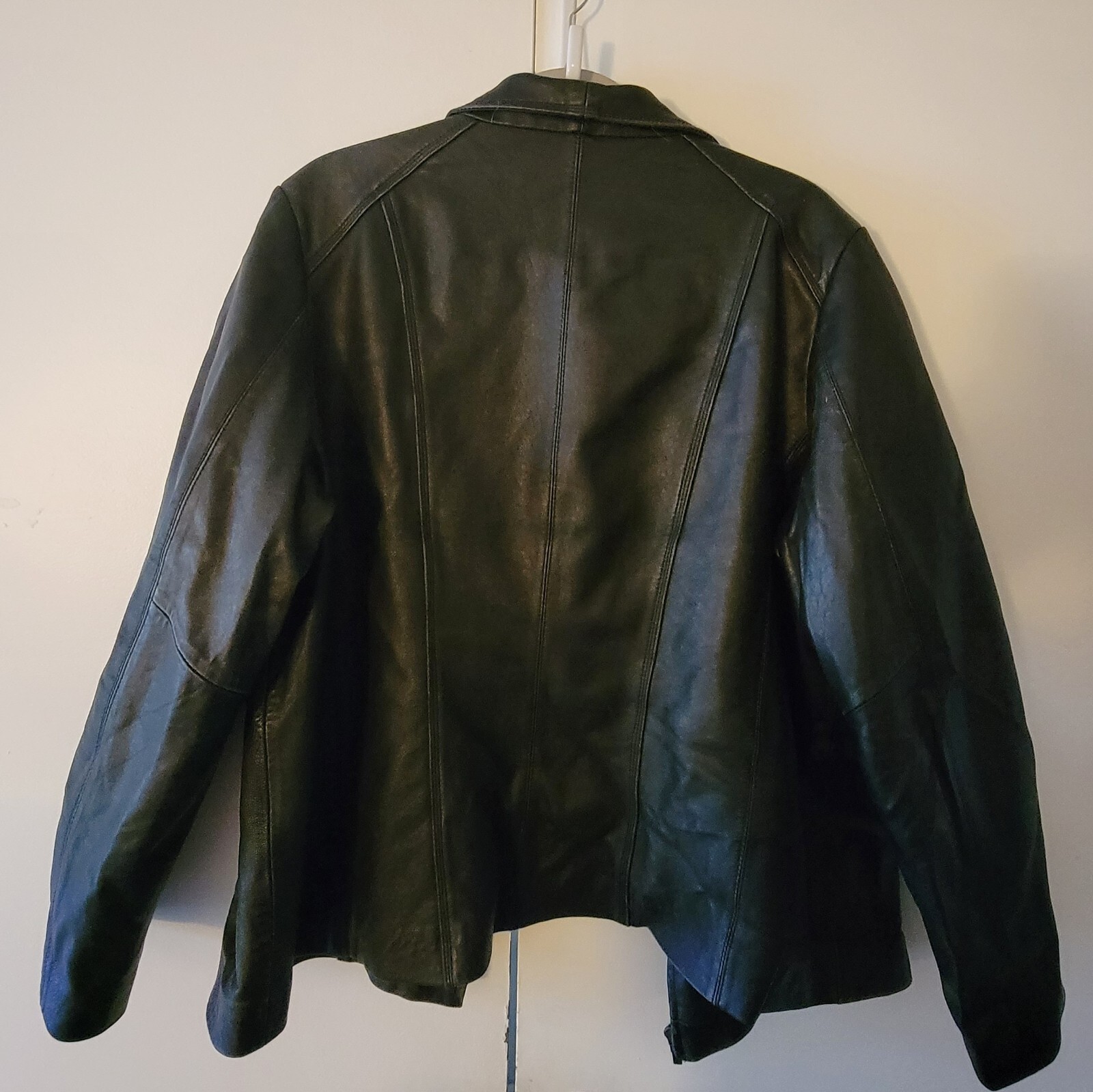 Wilsons Womens Black Leather Long Sleeve Motorcycle Jacket Size XXL/2XL