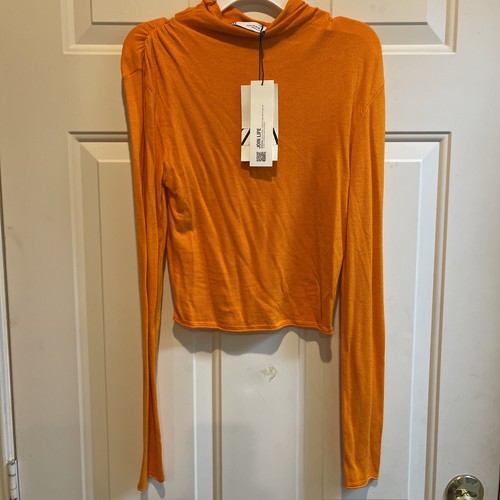 Maglione Zara 9598/012/615 Donna Arancione Finto Collo LS Viscosa/Nylon/Lino M - Foto 4 di 10
