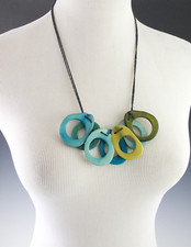 Colorful Handmade Tagua Nut Necklace