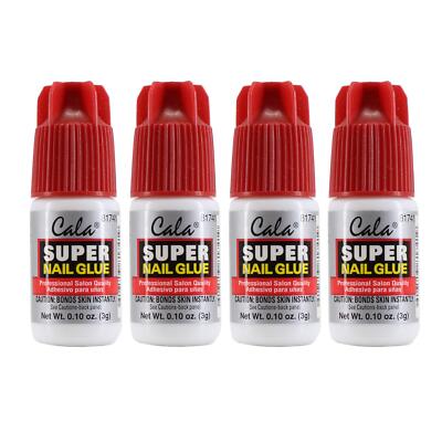 Cala Super Nail Glue Professional Salon Quality Quick and Strong Nail 4 Bottles
