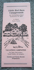 LITTLE RED BARN CAMPGROUNDS BROCHURE Quakertown PA 1993