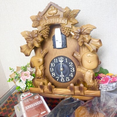 Vintage Citizen Poppo Cuckoo Snoopy Clock Wood | eBay