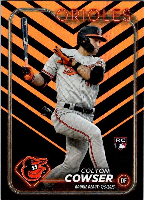 2024 Topps Update #US72 Colton Cowser Holiday Black Orange Foil RC Halloween