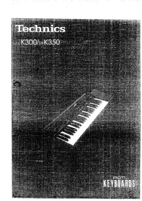 Technics SX-K300 SX-K350 Keyboard Owners Instruction Manual Reprint | eBay