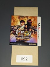 Super Street Fighter IV 3D Edition Nintendo 3DS, 2011 MANUAL ONLY