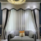 classical modern Northern  Simplicity grey chenille valance curtain tulle M1621