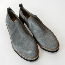 Franco Sarto Cole Slip On Loafers Sage Charcoal Gray Suede 7 Slip On Classic