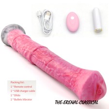 Vibrating Long Dildo Bullet Wireless Remote Anal Plug with Suction Cup Sex Toys
