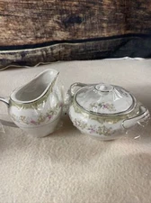 Vintage 1954 Kenwood by Mieto Creamer And Sugar Bowl Set - Hand-painted - (da)