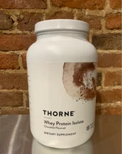 THORNE Whey Protein Isolate - Chocolate 30 Scoops * New Free Ship
