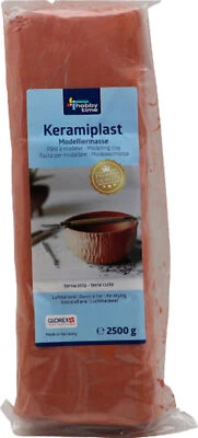 GLOREX Keramiplast modelling clay, terracotta, 2.5 kg