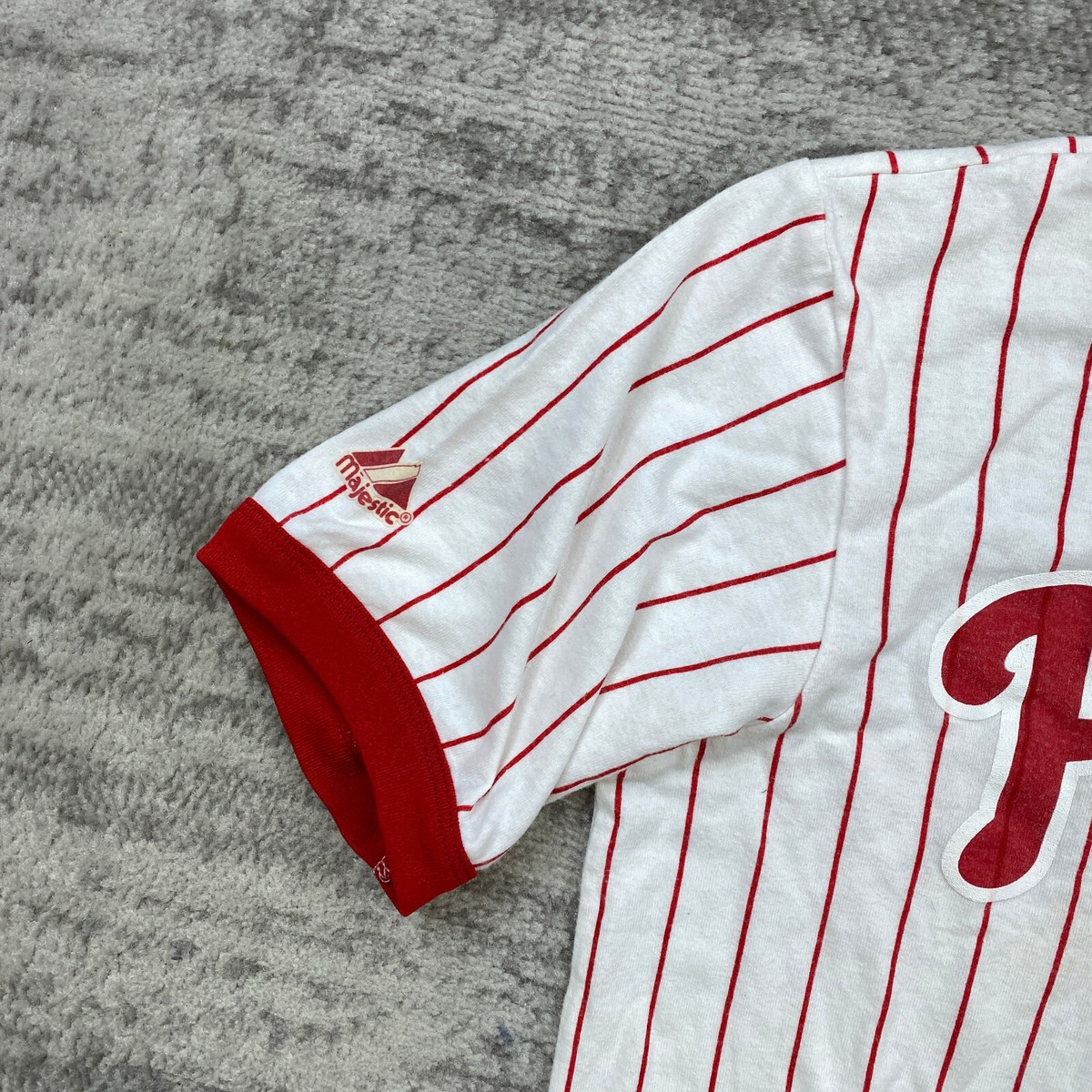 Vintage Majestic Philadelphia Phillies Jersey Medium White Red