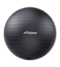 Trideer Exercise Yoga Ball Black, Anti Burst L (58-65cm)