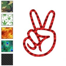 Peace Sign Hand, Vinyl Decal Sticker, 40 Patterns  3 Sizes, 511