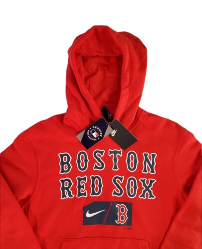 Nike Boston Red Sox Team Lettering Club Fleece Pullover Hoodie Men’s Size Medium - Picture 2 of 10