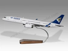 Boeing 757-200 Air Astana Desk Wood Airplane New Model Large Scale 1/100