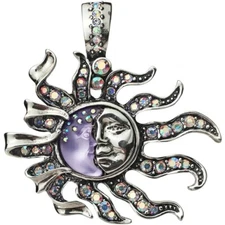 Kirks Folly Seaview Moon Shadow Foldover Pendant  ~  Violet Illusion