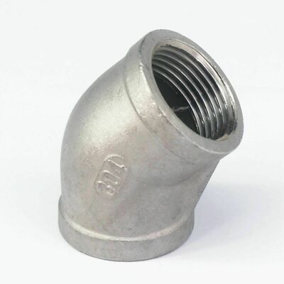 1'' BSP Female 304 Stainless Steel 45 Degree Elbow Pipe Fitting Connector