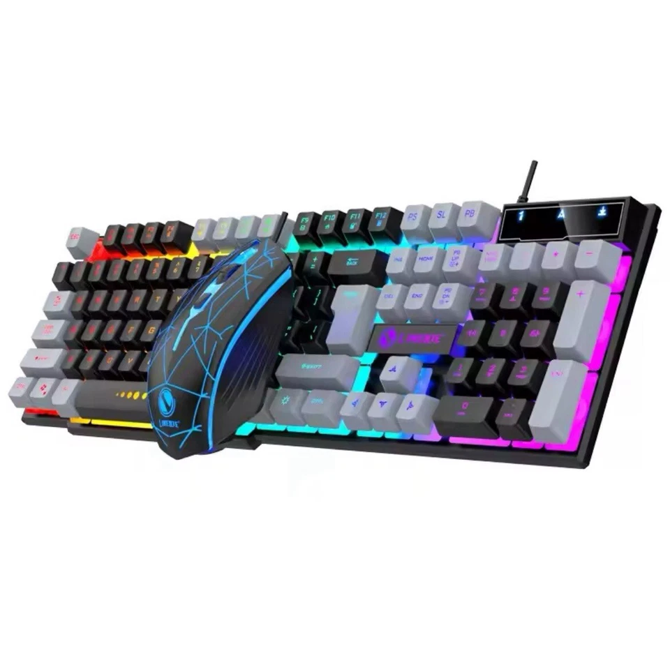 Wired Keyboard And Mouse Set Usb Luminous Mechanical Keyboard And Mouse Set  - Image 3 of 3