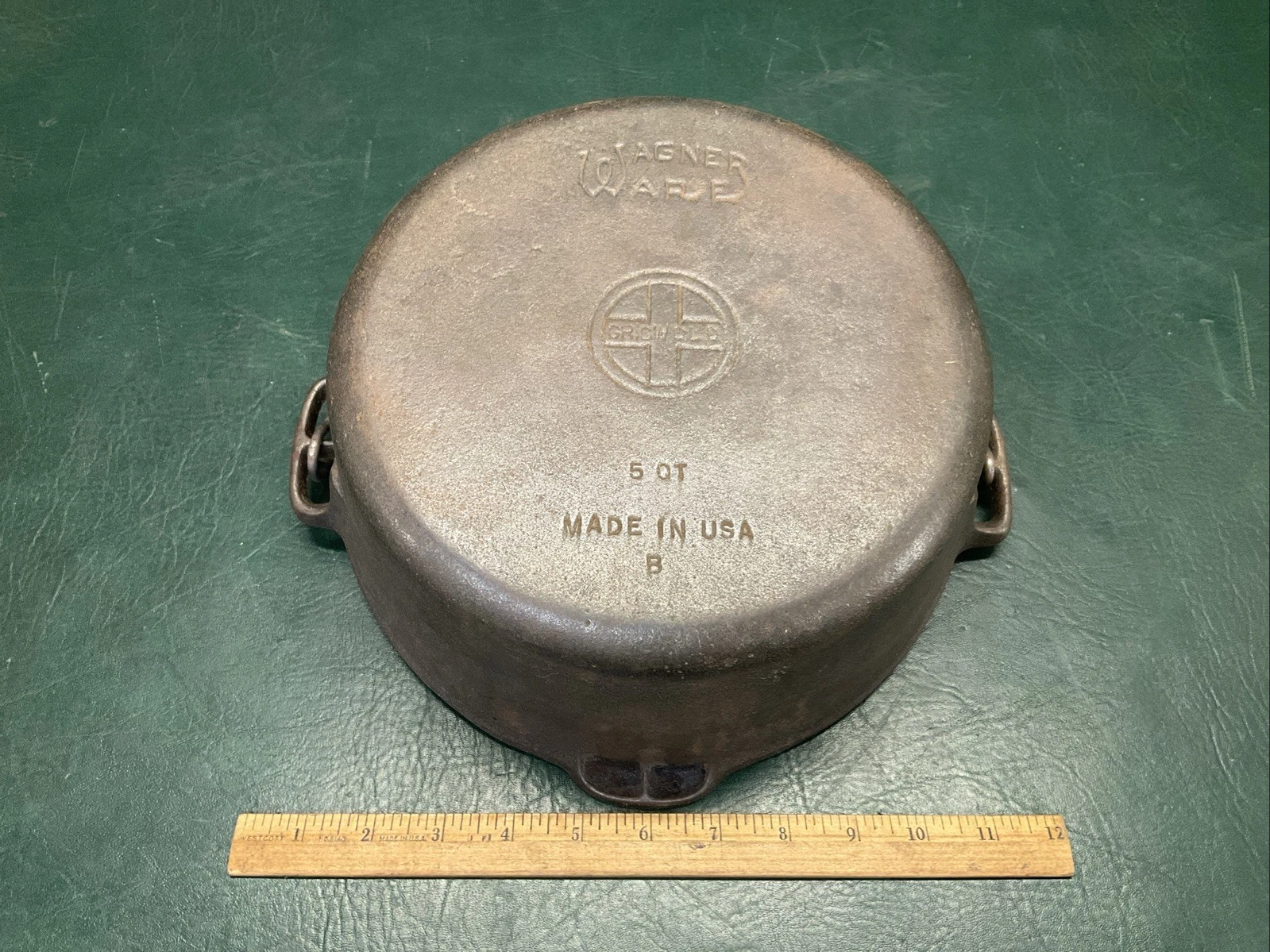 Griswold Small Logo Wagner Ware Cast Iron 5 Quart Dutch Oven ~ No Lid