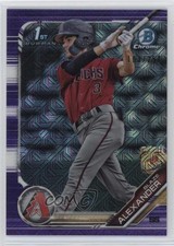 2019 Bowman Chrome Prospects Mega Box Purple Mojo Refractor Blaze Alexander 0q4v