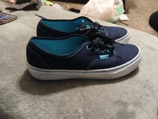 VANS Light Blue Navy Blue Women Size 7.5, Men's Size 6