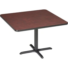 Global Industrial Square Restaurant Table Mahogany 42"W x 29"H
