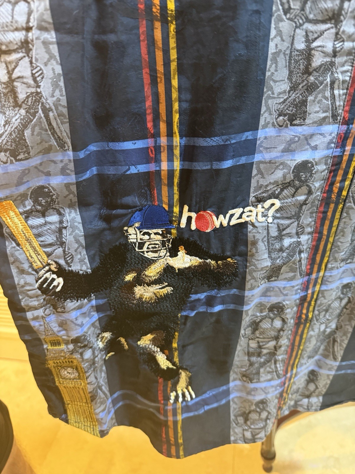 Rare Robert Graham LE XL Howzat Cricket Limited Edition Embroidery King Kong image 4