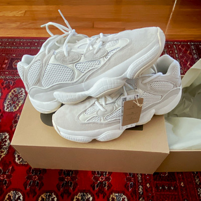 adidas Yeezy 500 Bone White 2023 Low Top Lace Up Sneakers ID5114