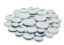 Small Mini Round Craft Mirrors Bulk Assortment 1/2, 3/4  1 inch 100 Pieces M...