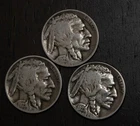 1929 PDS  Buffalo Nickels Three Coins  Lot Y3434
