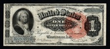 1886 $1 MARTHA WASHINGTON LARGE Size VF+ Silver Certificate!