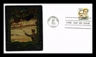 DR JIM STAMPS US COVER WRIGHT BROTHERS AIR MAIL FDC ROSS SILVER FOIL CACHET