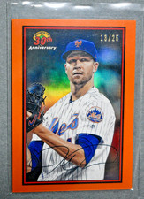 2019 Bowman 30th Anniversary Chrome JACOB DEGROM Orange Refractor /25