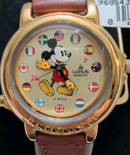 Vintage Lorus Musical Mickey Mouse 33mm Quartz Watch-New Battery WORKS GREAT 