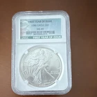 U.S. Mint American Eagle 1986 1 oz Silver MS 69 NGC Coin First Year of Issue