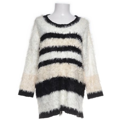 Minkpink, Strickpullover, Größe: M, Weiß/Schwarz/Beige, Streifen, Damen #Act