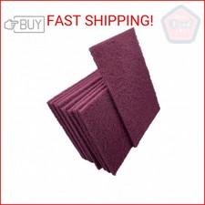 VSM 10-Pack: 6" x 9", Maroon - Very FIne, Non-Woven Hand Pad, Aluminum Oxide Gra