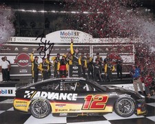 Autographed 2025 Ryan Blaney 12 Advance Auto - Daytona Night Race Win Victory