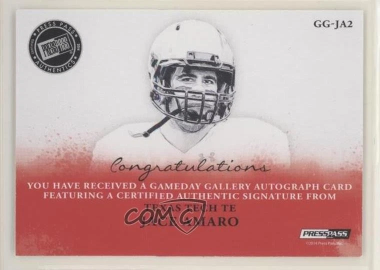 2014 Press Pass Gameday Gallery Silver /150 Jace Amaro #GG-JA2 Rookie Auto RC - Image 2 of 2