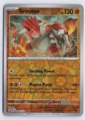 Groudon - PRE #049/131 SV: Prismatic Evolutions Rare Reverse Holo NM