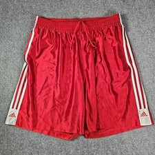 Vintage Y2K Adidas Dazzle Basketball Shorts Red Shimmer Shiny size 2XL XXL